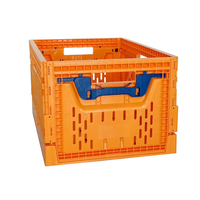 Vente en gros d'usine de légumes caisse en plastique pliable pour supermarché de ferme panier de rangement en plastique empilable personnalisé