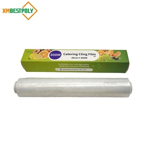 Wholesale Food Grade PE Catering <strong>Roll</strong> Film 45cm*300M <strong>Fridge</strong> &amp; Microwave Safe Use for Fruits Food Wrapping - Product Image 2