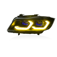 Phares bicolores pour BMW E90 Série 3 2005-2012 E90 320i 325i 330i 335i Jaune Blanc DRL Phare LED