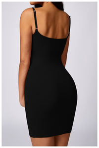 <span class=keywords><strong>Robe</strong></span> courte en coton côtelé à motif uni, douce, décontractée, style cami, pour le fitness, coupe ajustée, solution pour tous les types de corps - Product Image 6