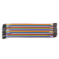 40 broches 20cm mâle à mâle Jump Wire Line Jump Starter DuPont Wire Câble de connexion électronique coloré 2.54mm Multicolore