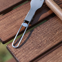 Ensemble de couverts pliables en titane pur, ultralégers, antibactériens, résistants à la moisissure, aux acides et aux alcalis, pour les repas en plein air, le camping et les pique-niques