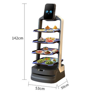 <span class=keywords><strong>Robot</strong></span> <span class=keywords><strong>Hobot</strong></span> Star Zhao Cai Leopard pour Hôtels, Restaurants et Établissements Gastronomiques - Évitement Intelligent, Interaction Vocale, Matériau PVC, Livraison Incluse - Product Image 2