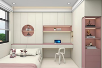 Suite complète personnalisable pour chambres d'enfants : lit, bureau, armoire de rangement, fonction inclinable pour hôtels, appartements, villas