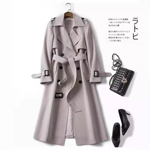 <span class=keywords><strong>Trench</strong></span> Coat da <span class=keywords><strong>Donna</strong></span> Lunghezza Media Primavera/Autunno Nuovo Stile Coreano Taglie Forti e Petite Popolare Stile Britannico Soprabito - Product Image 3