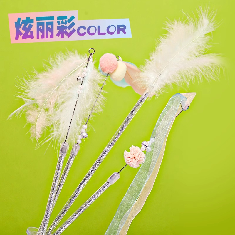 Ensemble de quatre bâtons taquins Fairy Cat en couleur