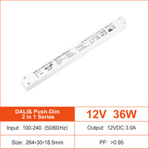 Fuente de alimentación LED de forma lineal CV 12V 24V DALI Controlador LED regulable Caja de plástico para interiores Controlador de tiras LED para caja de iluminación - Product Image 4