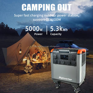 Station d'alimentation portable 5000W, sortie monophasée 220V 110V pour usage domestique, industriel et extérieur - Product Image 6