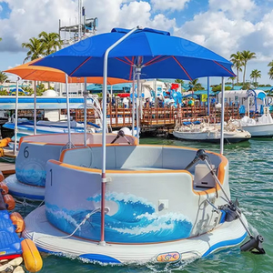 Bateau géant de beignet de <span class=keywords><strong>barbecue</strong></span> de plaisir de divertissement de <span class=keywords><strong>prix</strong></span> usine avec le moteur électrique 10 sièges bateaux de BBQ d'eau et table de pique-nique - Product Image 2