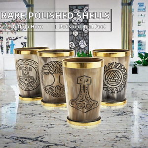Vaso de Cuerno de Búfalo para Beber, Estilo Vikingo, Pulido, con Forma Natural, para Cerveza, Café, Cerveza Ale, Decoración por HF CRAFTS - Product Image 2