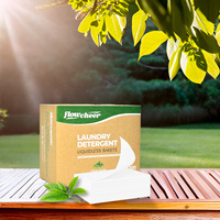 Feuilles de lessive écologiques jetables sans liquide, bandes biodégradables, nettoyage puissant, enzymes d'origine végétale, action rapide