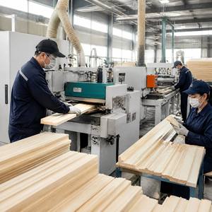 Plinthe et corniche en bois de Paulownia massif, moulures en bois DAR, 18-90 mm, légères et stables, livraison directe d'usine - Product Image 6