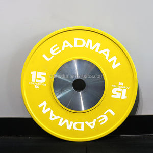 شعار مخصص لون لوحة مطاطية كجم رطل IWF Stadard لون المنافسة المطاط الوفير لوحات المنافسة أقراص صالة ألعاب رياضية لوحات الوزن - Product Image 5