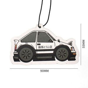 Cute Car air Freshener Hanging Private Label Flower Fragrance Custom logo Sublimation Paper Car air Freshener Hanging - Product Image 3