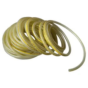 Meest Populaire Transparante Pvc Gas Slang Met Gele Lijn Streep Naar Bolivia Markt-Manguera De Gas 3/8 "10X16Mm 500PSI