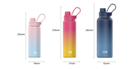 HAERS Logo personnalisé Ensemble de flacons à vide Bouteille d'eau de voyage pour boisson thermique Thermos en acier inoxydable isolé Bouteille de boisson sans BPA