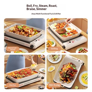 Four à poisson grillé Jin Yu <span class=keywords><strong>Kaishi</strong></span>, modèle commercial Kas, portable d'extérieur, avec pot spécialisé, compatible gaz domestique, pour hot pot et grillades - Product Image 4