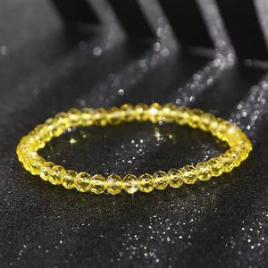 Austrian <b>Beaded</b> Crystal Bangle <b>Bracelet</b> with Natural Stone Adjustable Size Simple and <b>Fashionable</b> Unisex Jewelry Gift - Product Image 4