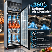 Armoire de maturation de viande commerciale en acier inoxydable à refroidissement par air, avec porte vitrée, pour restaurant de canard rôti