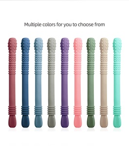 Mordedor de Silicona Natural No Tóxico para Bebés, Juguete Sensorial Largo para Bebés, Mordedor Seguro para Calmar las Encías - Product Image 1