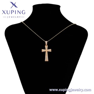 X000662031 เครื่องประดับ XUPING ทองแดงชุบทองหลากสี ประดับเพชรเทียม รูปทรงกางเขน สไตล์ฮิปฮอป แฟชั่นสำหรับแร็ปเปอร์ จี้ขนาดใหญ่ - Product Image 6