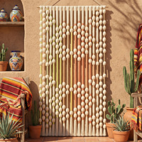 Paravent en macramé bohème avec franges à nœuds en corde de coton pour bar, Diwali, mariage, usage commercial, décoration murale de bord de piscine