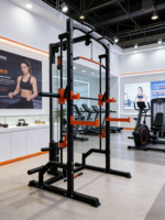 Rack de musculation multifonctionnel avec machine Smith pour l'entraînement des bras et du torse, en aluminium, équipement de fitness commercial pour salle de sport