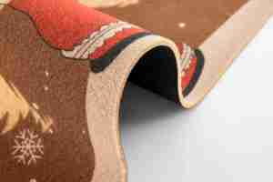 <span class=keywords><strong>Paillasson</strong></span> de Noël en fibre de coco artificielle ultra-résistant - Profil mince de 7 mm, support antidérapant en TPR, tapis d'entrée durable pour éliminer la saleté - Product Image 2
