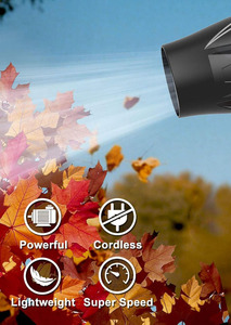 Souffleur industriel et de feuilles sans fil 20V à batterie lithium 700W avec moteur à balais, ensemble portable rechargeable pour l'élimination de la neige et de la poussière - Product Image 3