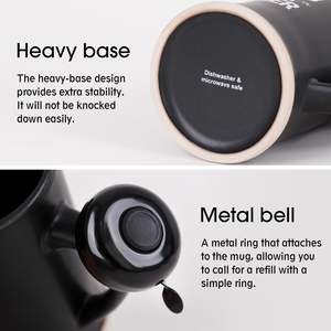 Taza de Cerveza de Cerámica BespritGift de 22 oz con Campana y Asas, Juego de Cerveza para Hombre, Regalo para Papá, Día del Padre - Product Image 5