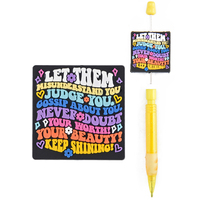 En stock stylo de dentition personnalisé en vrac, perles libres en silicone, animal 3d, nourriture sans Bpa, perles de charme en gros, perles focales 3d