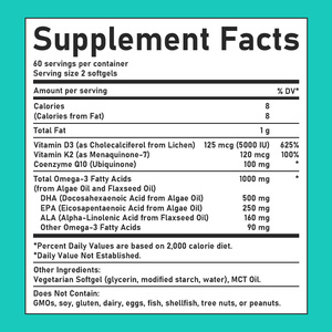 Oem Odm Vegan Omega 3 Softgels Further Enhances Bone Strength Improves Mood Further Enhances Bone Strength Softgels - Product Image 2