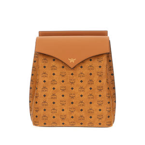 Mochila Realizada en Lona Caracterizada por el Estampado Visetos en Toda la Superficie y el Estampado MCM en la Parte Delantera. - Correa de Hombro Ajustable - Product Image 1