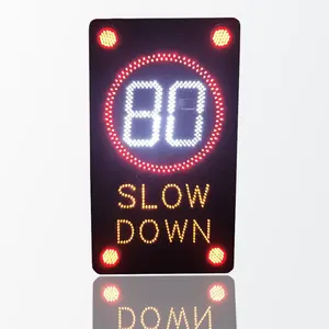 LEDソーラーレーダー速度標識ドップラーセンサー車の速度制限検出交通安全温暖化標識
