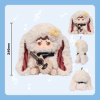 Jouets interactifs intelligents, lapins en peluche musicaux de 25 cm, version IA - yeux normaux pour enfant et adulte