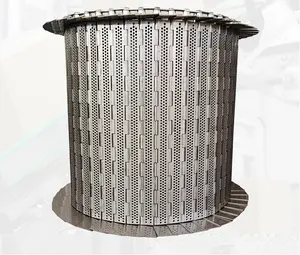 Sabuk konveyor baja tahan karat Tautan pelat logam baja karbon berlubang dan sabuk konveyor Tautan pelat rantai tidak berlubang