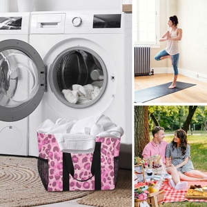 Print on Demand Custom Puakenikeni <b>Lei</b> Shopping Bag Hawaiian Aloha Collection Large Capacity Fold Polyester Tote Bag With Handle - Product Image 5