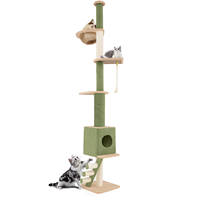 Personnalisé bois intérieur chat hamacs confortables griffoirs Cactus arbre à chat sol au plafond tour à chat avec hauteur réglable
