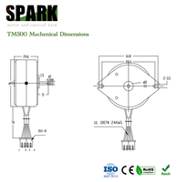 Moteur synchrone à aimant permanent OEM 49 mm 24 V CA 250 tr/min bidirectionnel à couple élevé pour le contrôle des vannes certifié CE