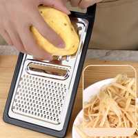 Groothandel Keuken 3-In-1 Roestvrijstalen Handleiding Multifunctionele Wortelmeloen Citroenschillers Kaasraspen Food Graspen Groente