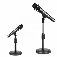 Support de microphone de bureau, support de micro réglable en hauteur avec base stable, support de table pour podcasting, streaming et enregistrement