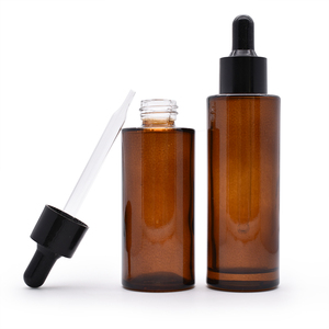 Có Hàng Bán Sỉ Hổ Phách 30Ml 60Ml 100Ml Bao Bì Mỹ Phẩm Chai Nhỏ Giọt Dầu Thủy Tinh Đeo Vai Phẳng - Product Image 4