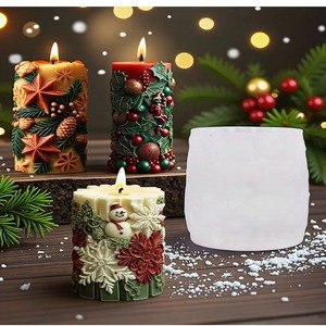 แม่พิมพ์เทียนซิลิโคนแบบ DIY ธีมคริสต์มาส ปรับแต่งได้ เป็นมิตรกับสิ่งแวดล้อม สำหรับตกแต่ง ใช้กับเครื่องล้างจานได้ และสามารถใส่โลโก้ได้ - Product Image 6