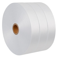 Ruban de satin bordé tissé d'étiquette de soin de polyester de haute qualité en gros 100%