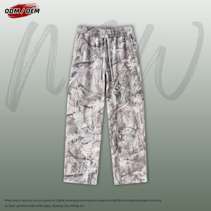 Pantalon décontracté streetwear camouflage imprimé par transfert thermique en laine, style baggy, taille élastique, service OEM disponible, coupe ample - Product Image 3