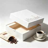 Boîte cadeau en papier gaufré personnalisée pour café, emballage cadeau général