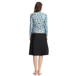 Burkinis trois pièces conservateurs à motif irrégulier, anti-UV, avec logo frontal et couvre-chef, pour le Moyen-Orient et l'Asie du Sud-Est - Product Image 5