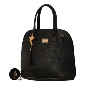 Sac à rabat noir pour femme Fana Ayla M3782, motif serpent vintage, cuir véritable, doublure en PU, décoration lettres, usage quotidien - Product Image 1