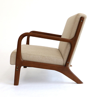 Fauteuil de loisirs moderne en tissu nordique, fauteuil d'appoint en bois pour salon, canapé, chaise de salle à manger, mobilier de maison - Vente en gros