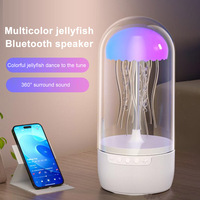 Lampe d'humeur de méduse flottante avec haut-parleur BT HiFi stéréo 3D haut-parleur Surround veilleuse couleur changeante lampe de méduse haut-parleur